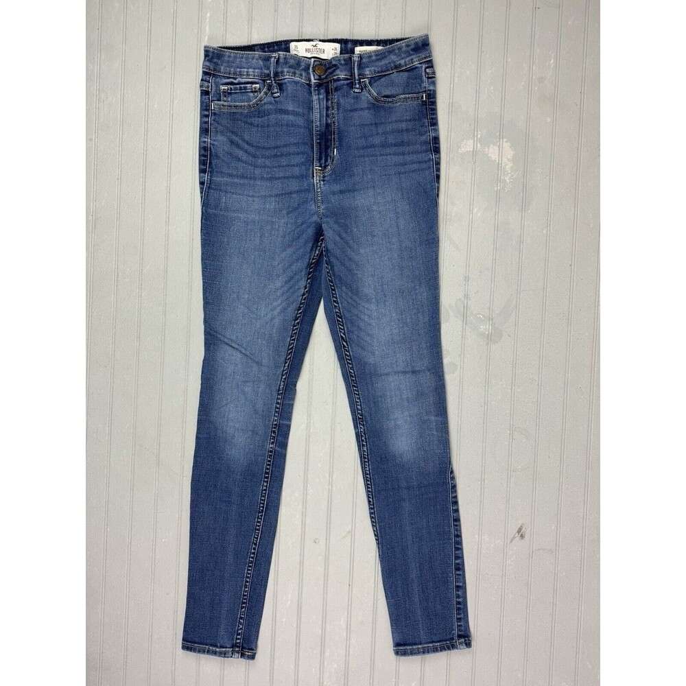 Hollister Size 3 s Short Womens Jeans Hi Rise Super Skinny Med Wash Stretch